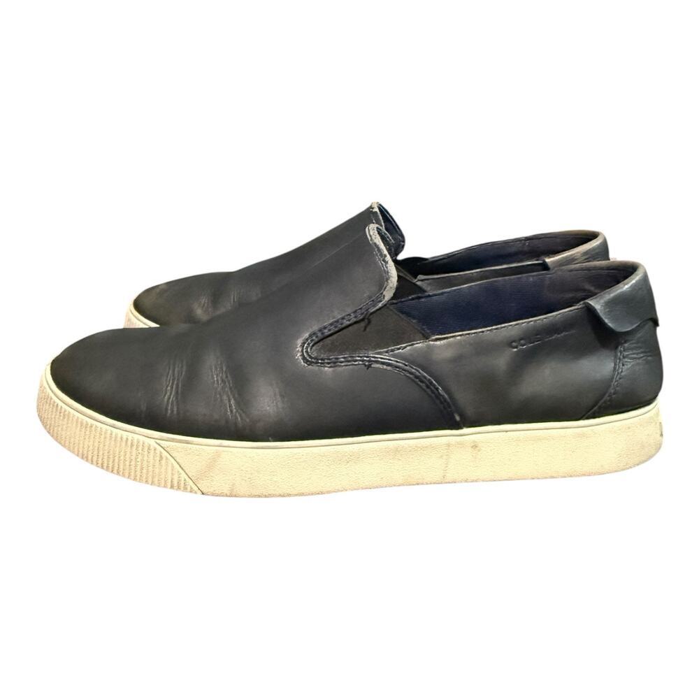 Cole Haan Nantucket Leather Slip On Sneakers Men’s Size 9.5M Navy Blue - Picture 5 of 9
